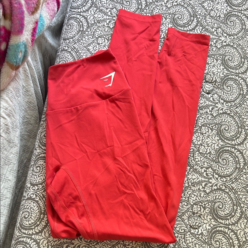 Gymshark red mid-high waist leggings